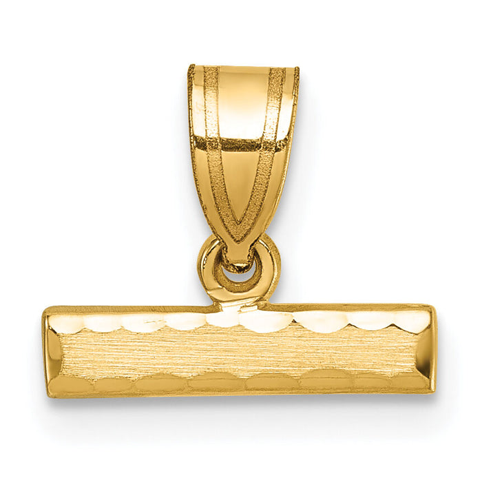 14k Medium Diamond-cut Top Charm-MNTOP