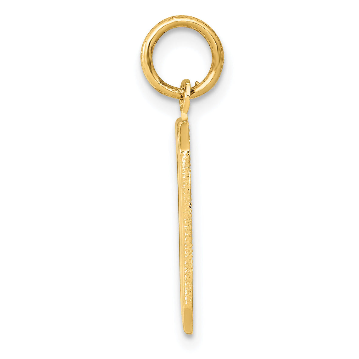 14k Medium Polished Number 0 Charm-MP00