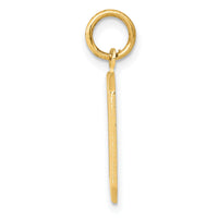 14k Medium Polished Number 0 Charm-MP00