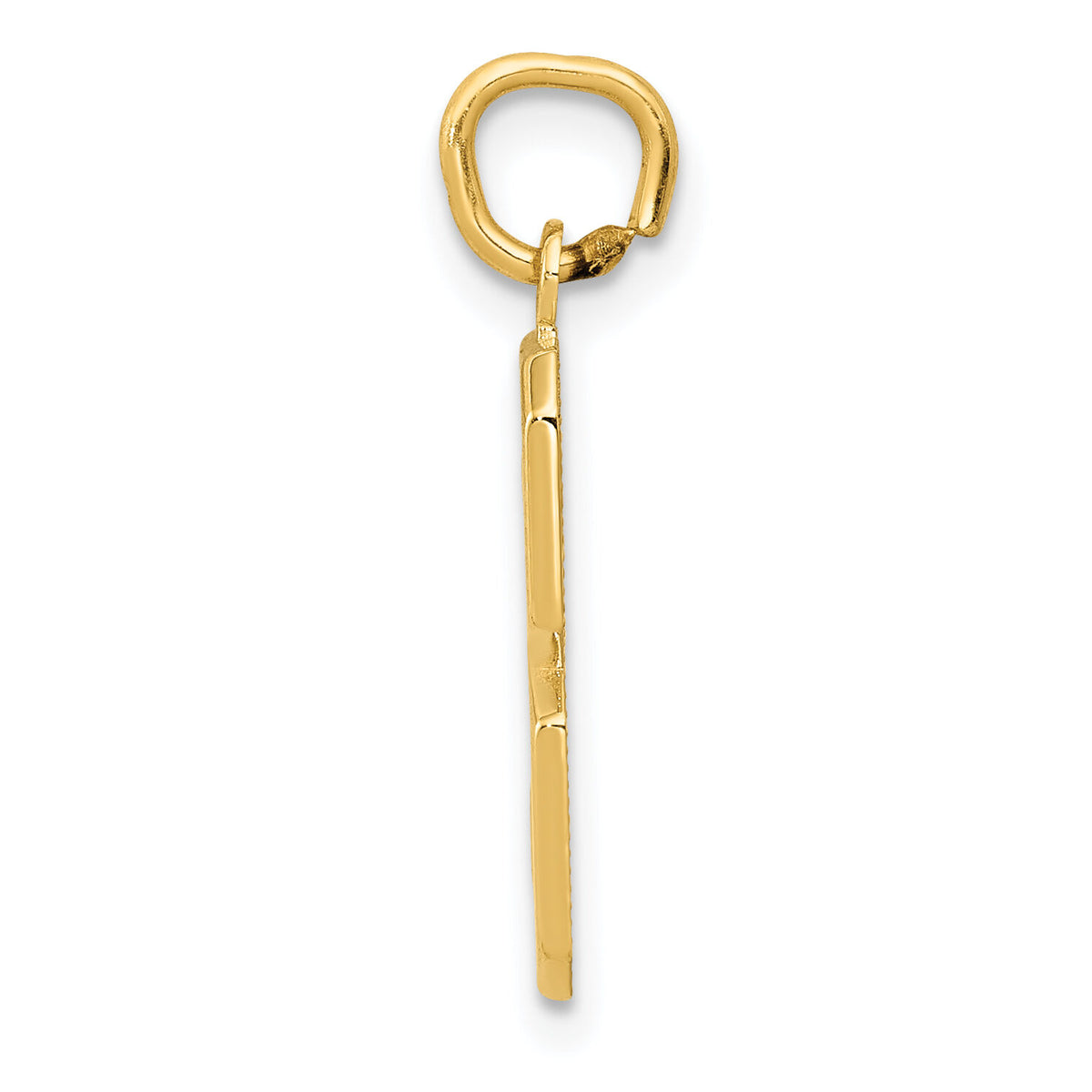 14k Medium Polished Number 3 Charm-MP03