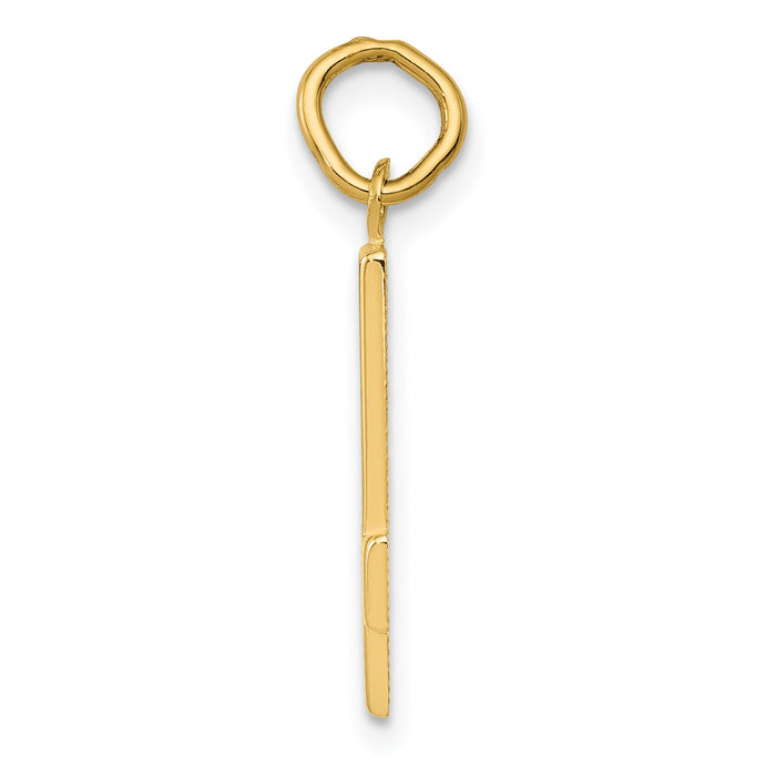 14k Medium Polished Number 4 Charm-MP04