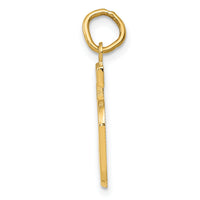 14k Medium Polished Number 5 Charm-MP05