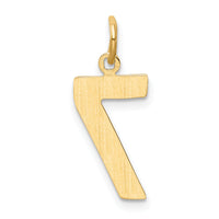 14k Medium Polished Number 7 Charm-MP07