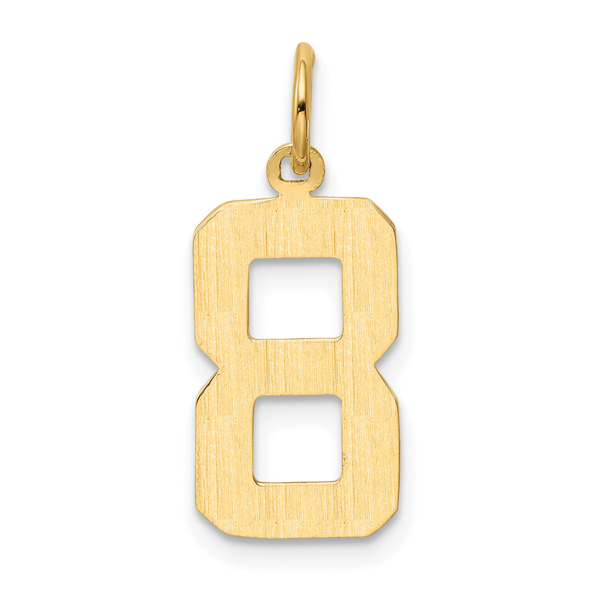 14k Medium Polished Number 8 Charm-MP08