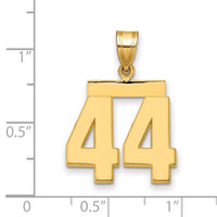 14k Medium Polished Number 44 Charm-MP44