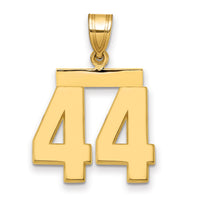 14k Medium Polished Number 44 Charm-MP44