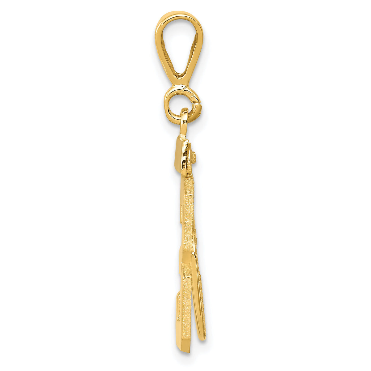 14k Medium Polished Number 53 Charm-MP53