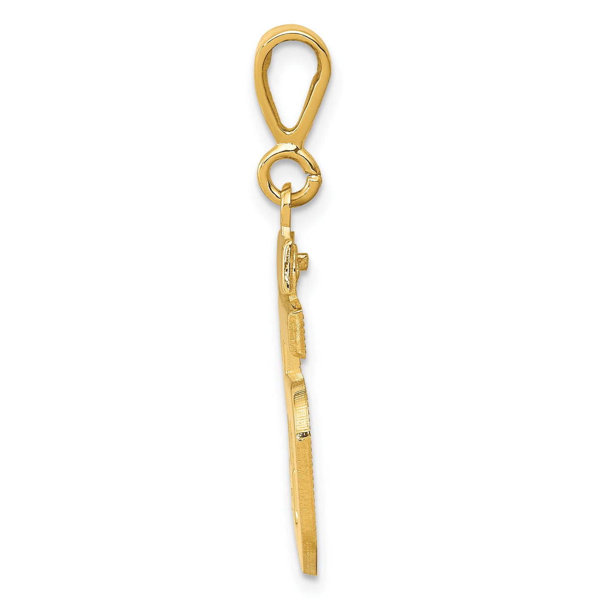 14k Medium Polished Number 55 Charm-MP55