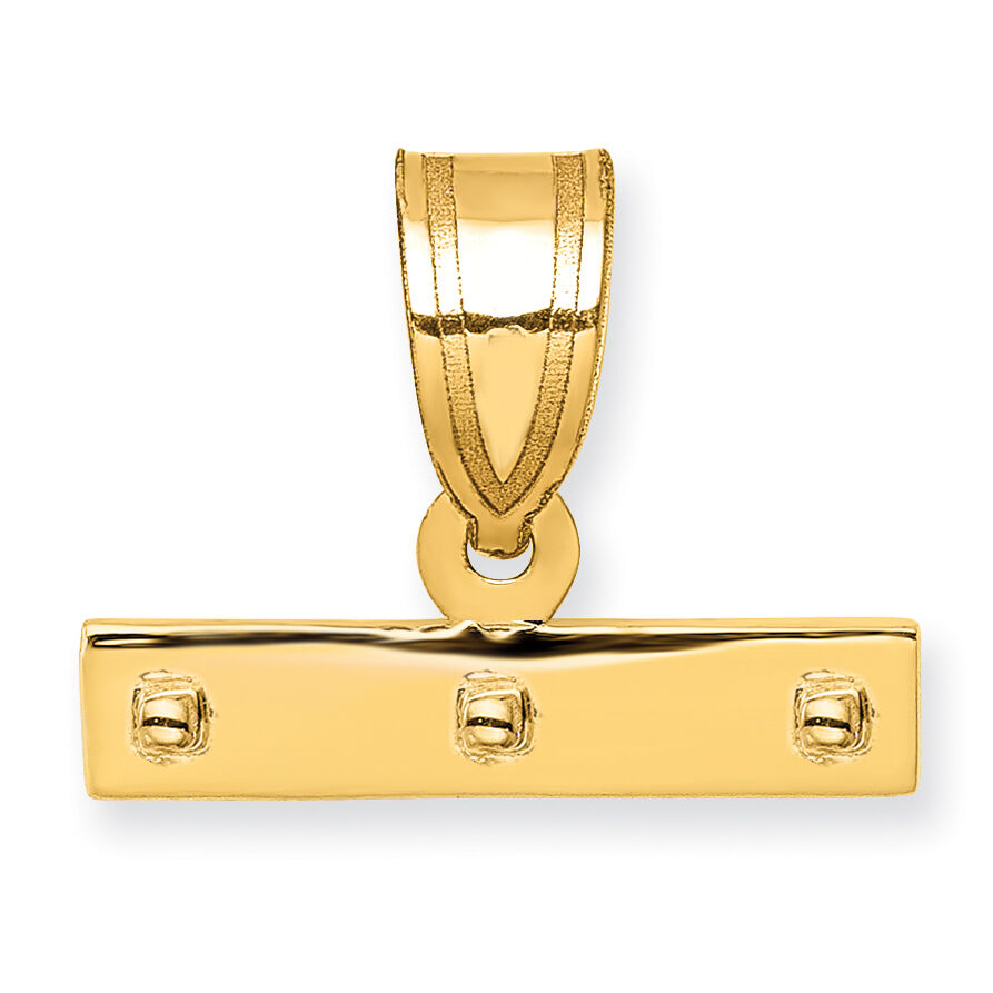 14ky Casted Medium Polished Top Charm-MPTOP