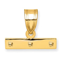 14ky Casted Medium Polished Top Charm-MPTOP