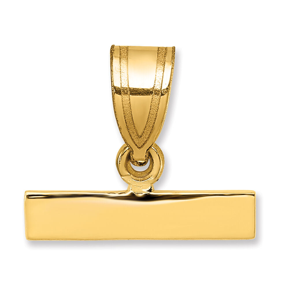 14ky Casted Medium Polished Top Charm-MPTOP