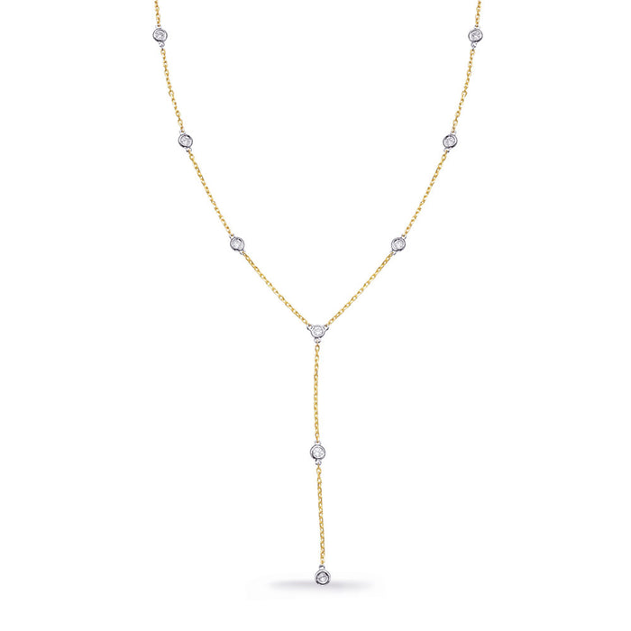 Yellow Gold Diamond By the Yard Necklace