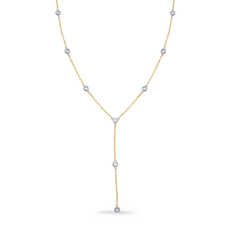 Yellow Gold Diamond By the Yard Necklace