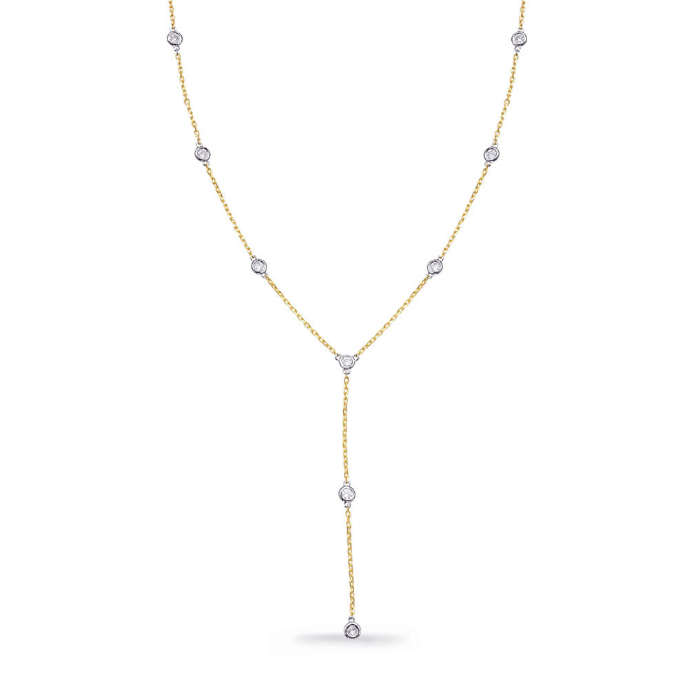 Yellow Gold Diamond By the Yard Necklace