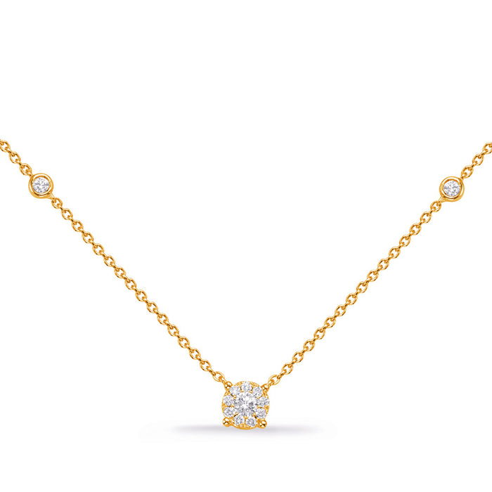 Yellow Gold Diamond Necklace