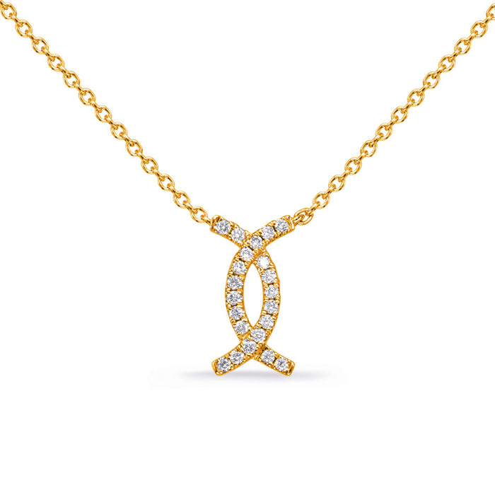 Yellow Gold Diamond Necklace