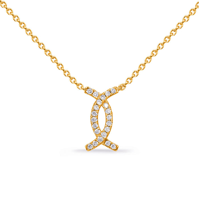 Yellow Gold Diamond Necklace