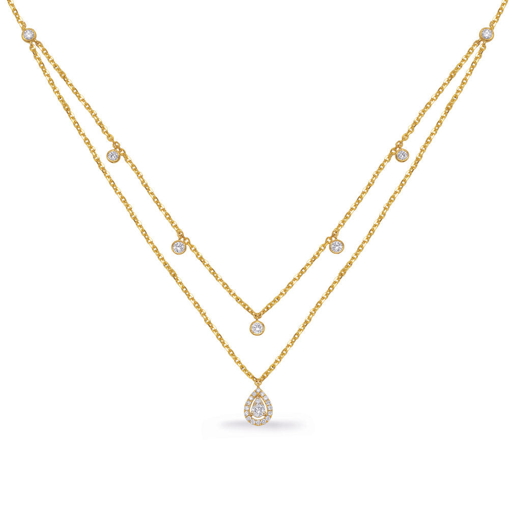 Yellow Gold Diamond Necklace
