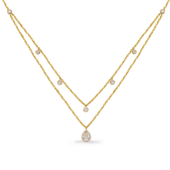 Yellow Gold Diamond Necklace