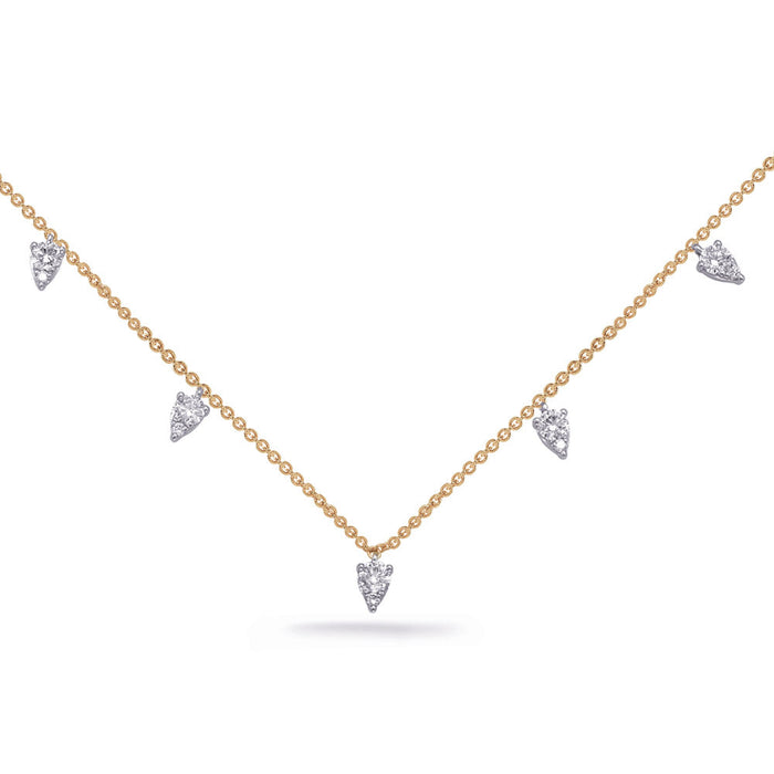 Yellow & White Gold Diamond Necklace