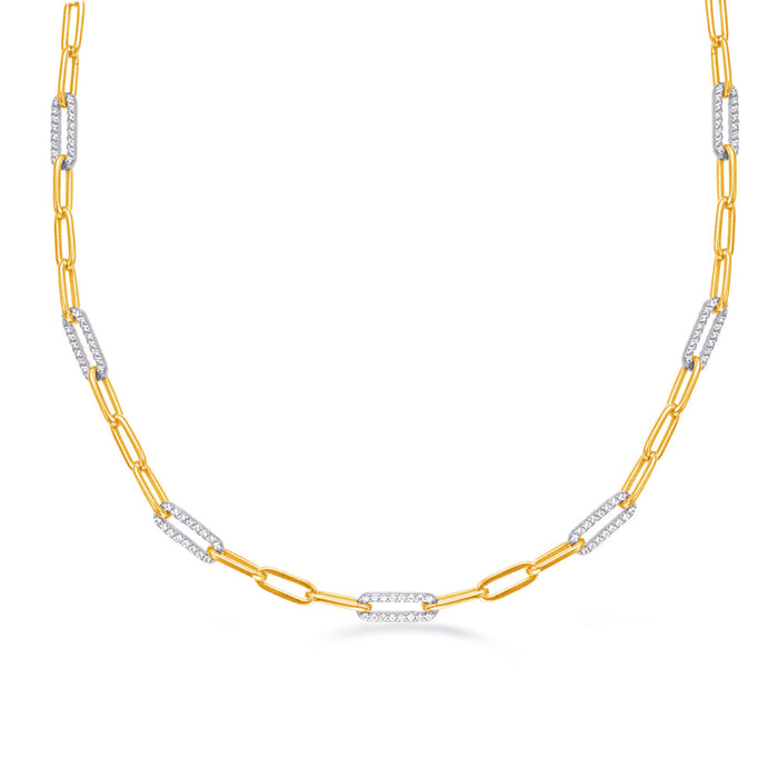 Yellow & White Gold Diamond Necklace