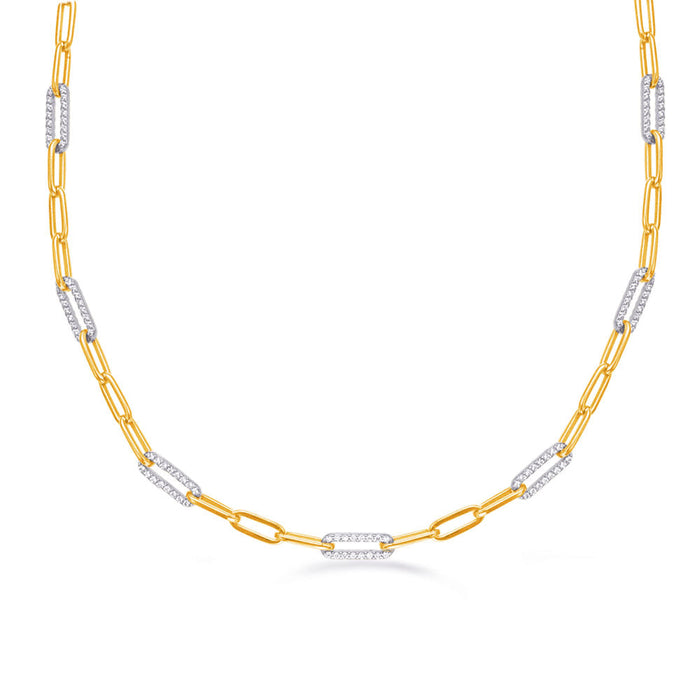 Yellow & White Gold Diamond Necklace