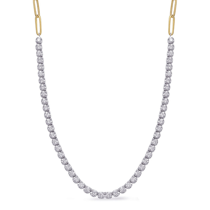Yellow & White Gold Diamond Necklace