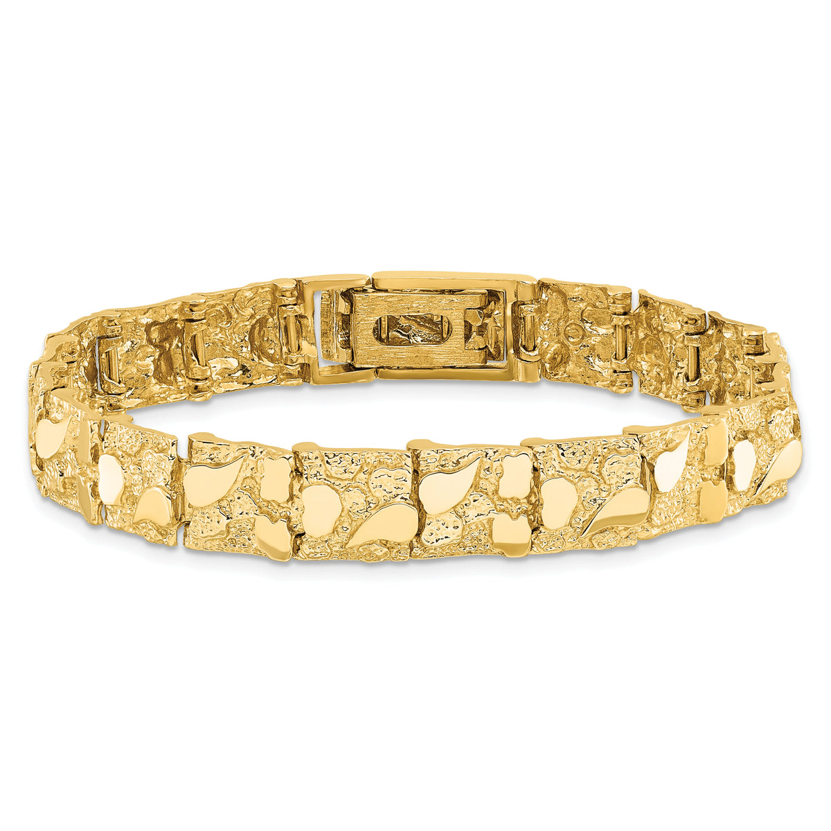 14k 9.50mm Nugget Bracelet-NB10-7