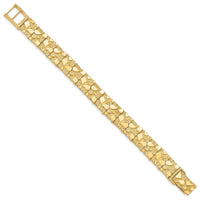 14k 12.50mm Nugget Bracelet-NB12-8