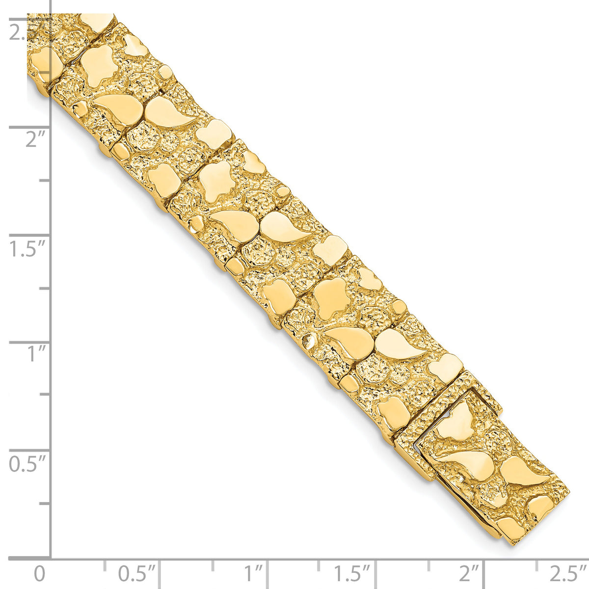 14k 12.50mm Nugget Bracelet-NB12-8