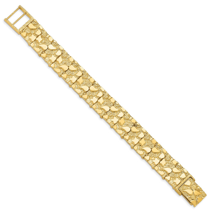 14k 15mm Nugget Bracelet-NB15-8