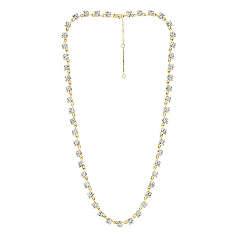 Diamond Fashion Necklace 12 ct tw 14k Yellow Gold-NF0769Y4