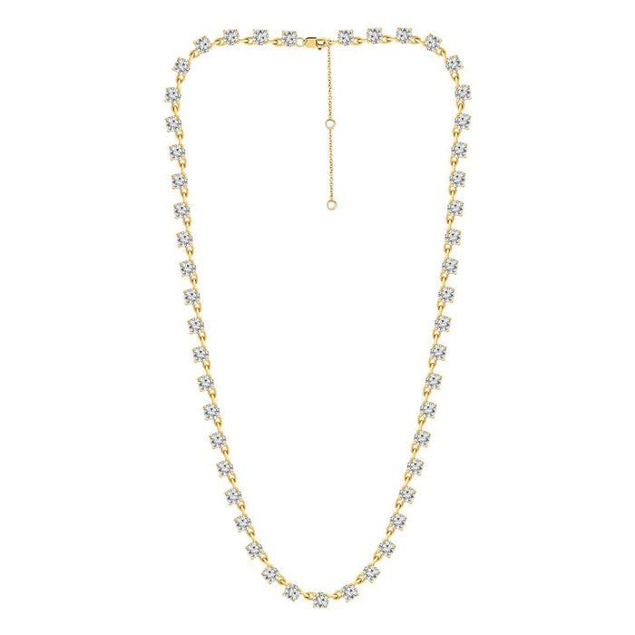 Diamond Fashion Necklace 12 ct tw 14k Yellow Gold-NF0769Y4