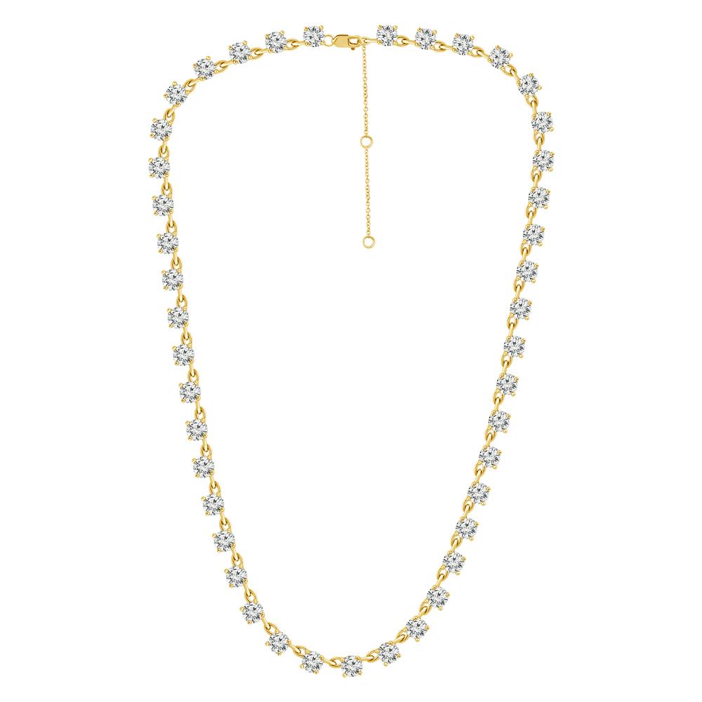 Diamond Fashion Necklace 21.50 ct tw 14k Yellow Gold-NF0770Y4