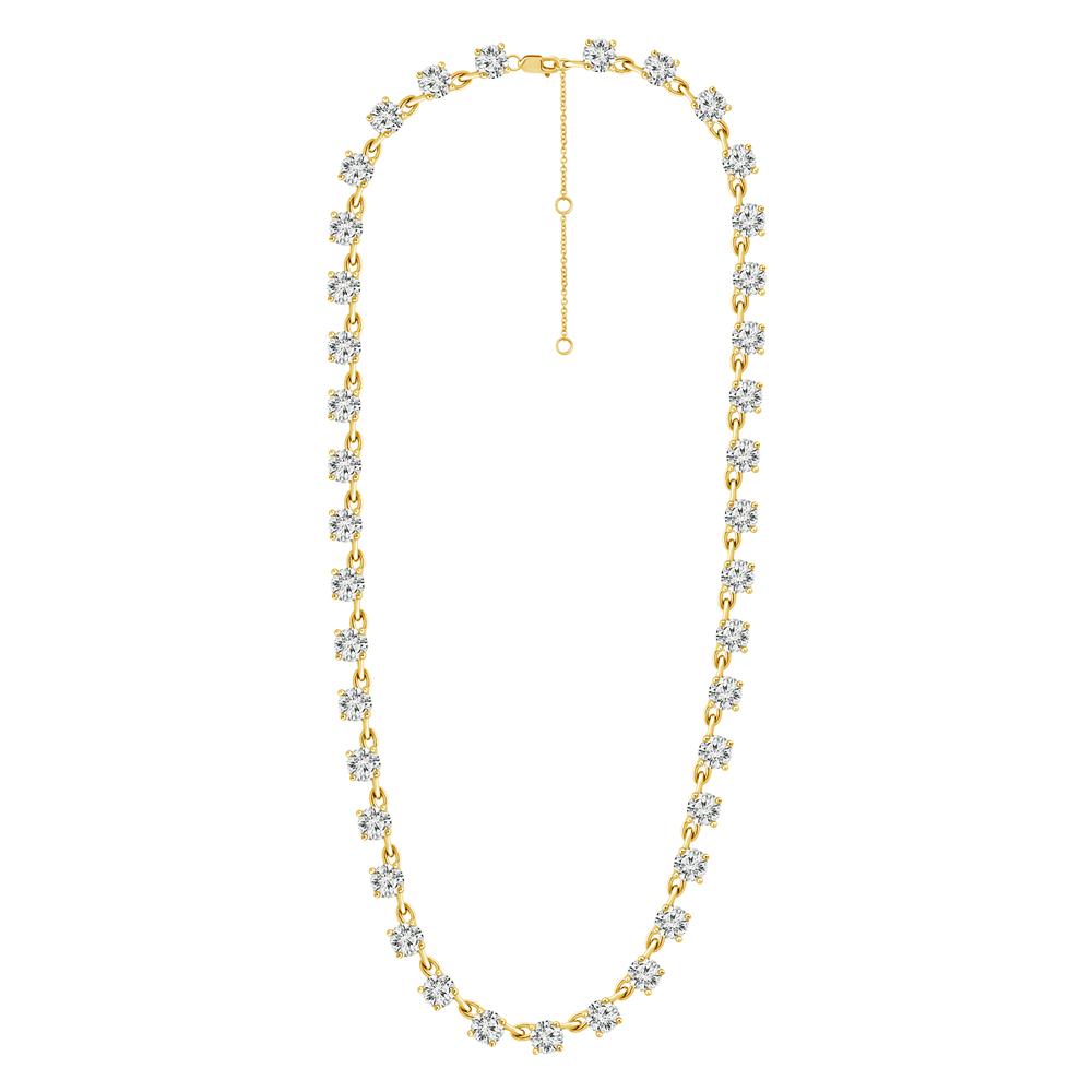 Diamond Fashion Necklace 28.60 ct tw 14k Yellow Gold-NF0771Y4