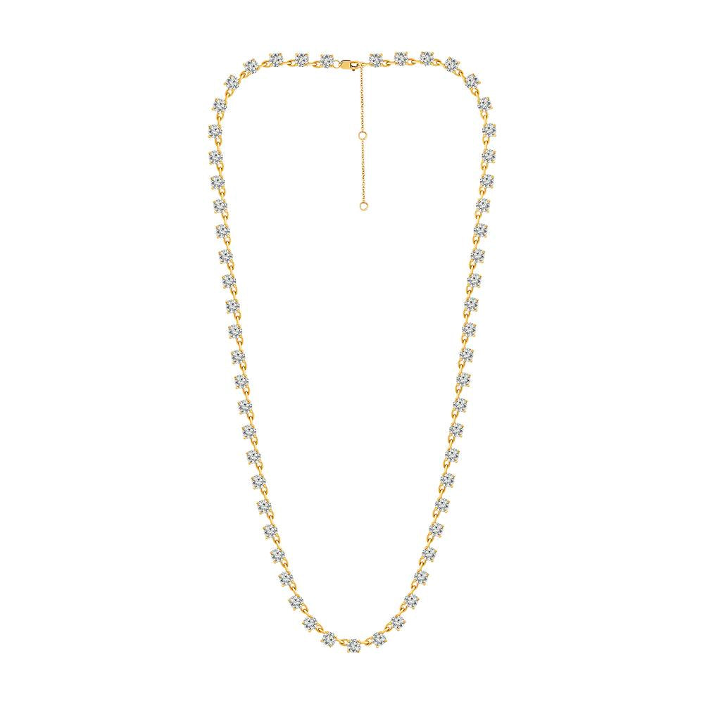 Diamond Fashion Necklace 4.90 ct tw 14k Yellow Gold-NF0963Y4
