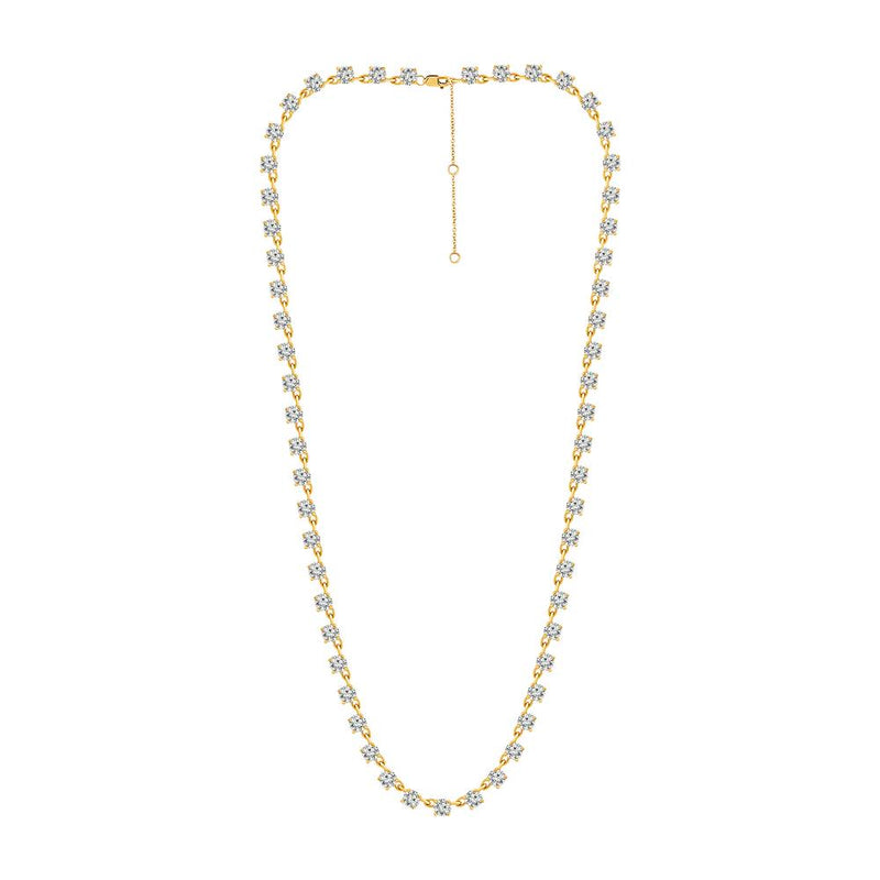 Diamond Fashion Necklace 4.90 ct tw 14k Yellow Gold-NF0963Y4