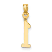 14k Polished Number 1 Pendant-NU01