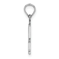 14kw Polished Number 2 Pendant-NU02W