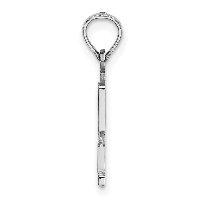 14kw Polished Number 2 Pendant-NU02W