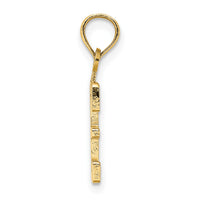14k Polished Number 3 Pendant-NU03