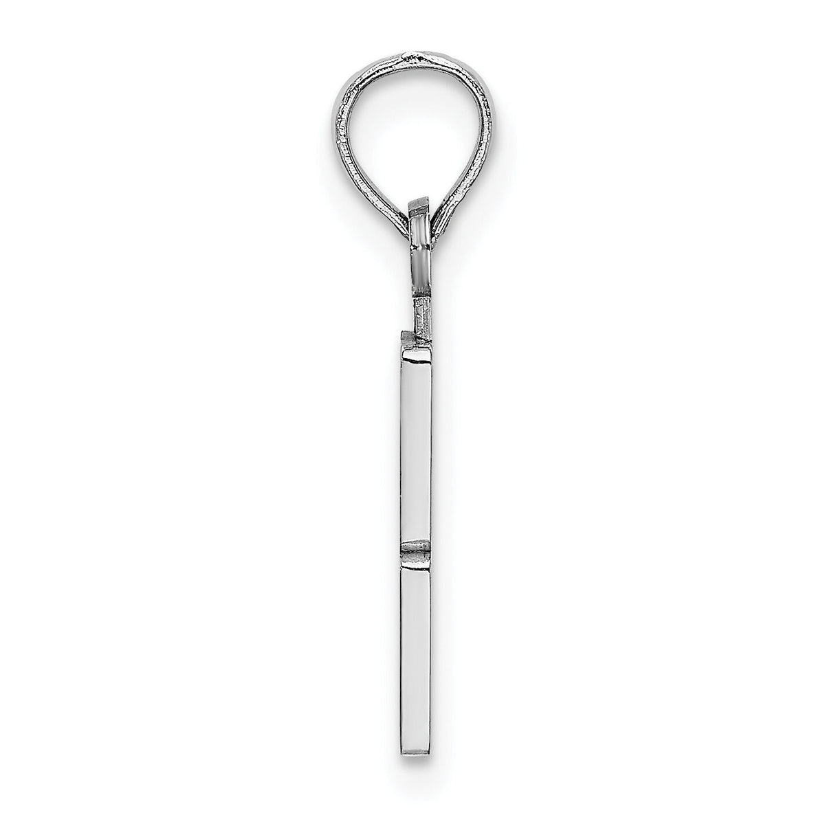 14kw Polished Number 3 Pendant-NU03W