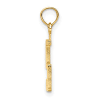 14k Polished Number 5 Pendant-NU05