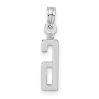 14kw Polished Number 6 Pendant-NU06W