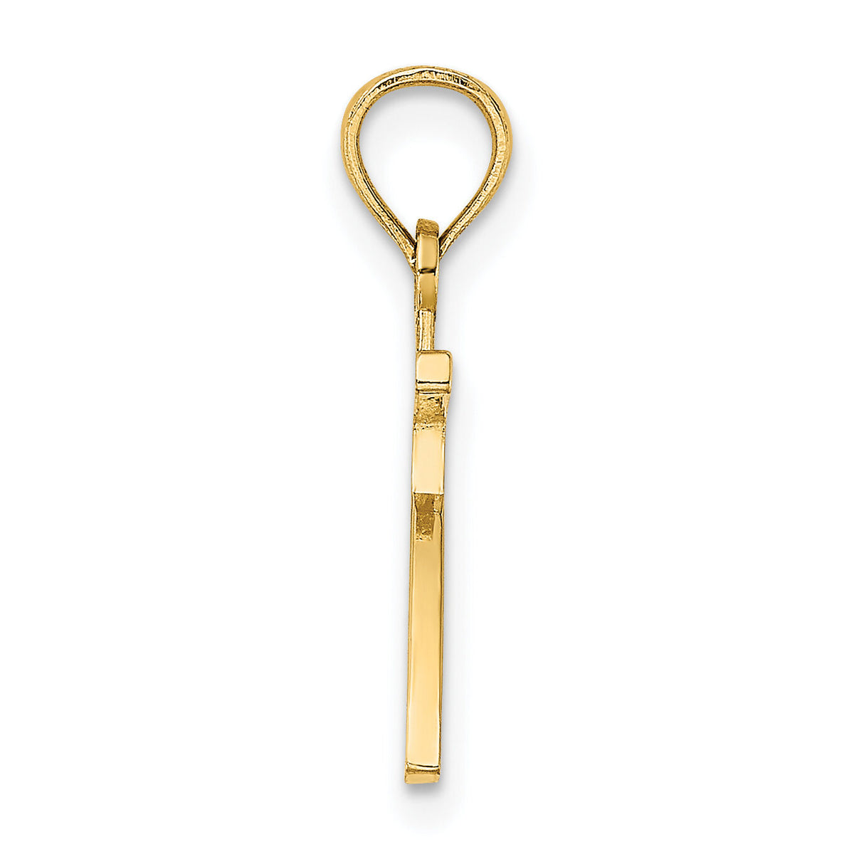 14k Polished Number 7 Pendant-NU07