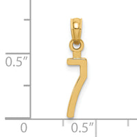 14k Polished Number 7 Pendant-NU07