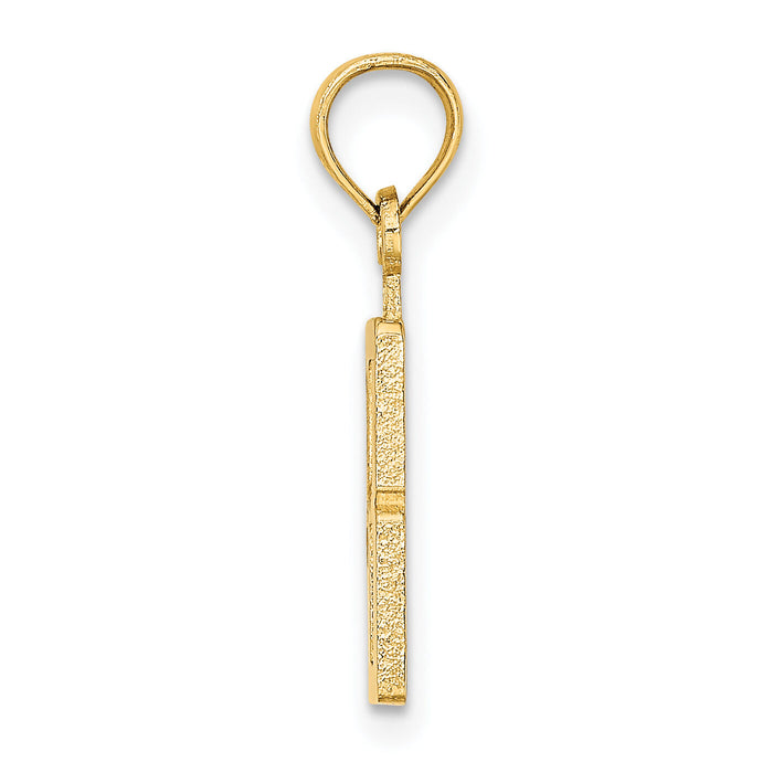 14k Polished Number 8 Pendant-NU08