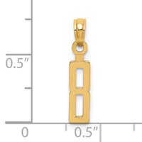 14k Polished Number 8 Pendant-NU08