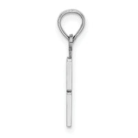 14kw Polished Number 8 Pendant-NU08W