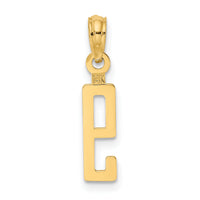 14k Polished Number 9 Pendant-NU09